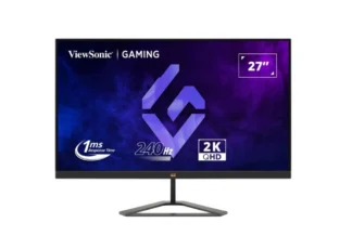 ViewSonic 27″ 2K 240hz 1ms IPS, SuperClear, 2x HDMI 2.1, 1x DP 1.4, 3.5mm Audio Out. VESA 100×100. Tilt. Gaming Monitor (No Speakers),  3ARW