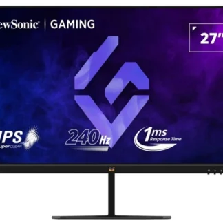 ViewSonic 27″ FHD IPS Gaming, 240Hz, 1ms MPRT, HDR10, FreeSync, G‑Sync Compatible, HDMI×2, DP, 178°/178°, 250 Nits, 3YARW