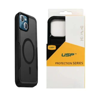 USP Rugged Apple iPhone 16 Pro Max (6.9″) Armor Light Case with MagSafe Black – Built-in magnets, Drop Protection, Raised Edges, 5 Years Warranty