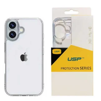 USP Apple iPhone 16 Plus (6.7″) Clear Rock Shockproof Case –  Ultra-thin, Lightweight, Non-slip, Crystal Clear,Strong & Durable, 5 Years Warranty