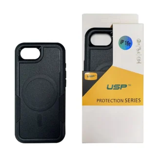 USP Apple iPhone 17e / iPhone 16e (6.1″) Armor Light Case with MagSafe Black – Built-in magnets, Drop Protection, Raised Edges, 5 Years Warranty