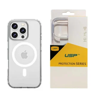 USP Apple iPhone 18 Pro / iPhone 17 Pro (6.3″) Clear Rock Shockproof Case with MagSafe – Ultra-thin, Lightweight, Non-slip, 5 Years Warranty