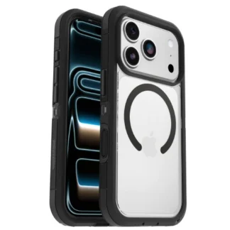 OtterBox Defender Pro XT MagSafe Apple iPhone 18 Pro / iPhone 17 Pro (6.3″) Case Dark Side (Clear/Black) – (77-000978),Camera Control,7 Years Warranty
