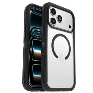 OtterBox Defender Pro XT MagSafe Apple iPhone 18 Pro Max / iPhone 17 Pro Max (6.9″) Case Clear/Black-(77-000989), Camera Control, 7 Years Warranty