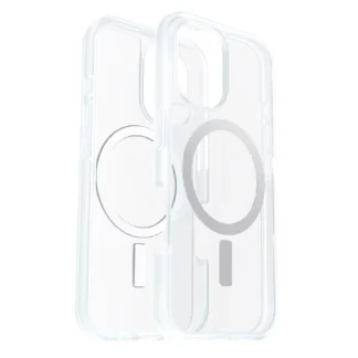 OtterBox React MagSafe Apple iPhone 16 (6.1″) Case Clear – (77-96245),DROP+ Military Standard,Hard Case with Soft Grip Edges,7 Years Warranty
