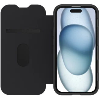OtterBox React Folio MagSafe Apple iPhone 17e /  iPhone 16e / iPhone 15 / iPhone 14 / iPhone 13 (6.1″) Case Black Crystal (Clear/Black) ,7 Years Warra