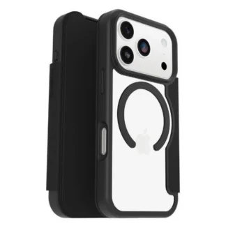 OtterBox React Folio MagSafe Apple iPhone 18 Pro / iPhone 17 Pro (6.3″) Case Black Crystal (Clear/Black) – (77-98588), 7 Years Warranty