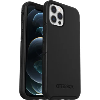 OtterBox Symmetry Apple iPhone 12 / iPhone 12 Pro Case Black – (77-65414), DROP+ 3X Military Standard, Raised Edges, Ultra-Sleek,7 Years Warranty